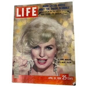 Vintage LIFE Magazine Apr 20, 1959 Marilyn Monroe Cover Hollywood Collectible